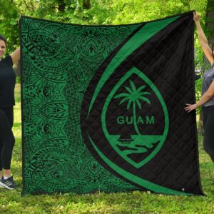 Guam Coat Of Arms Polynesian Premium Quilt  Circle Style  05 J2  Quilt